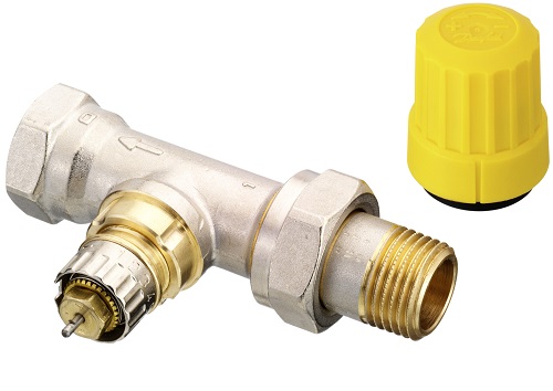 Danfoss Ventilgehäuse RA-UR 15 R 1/2, Durchgang, matt vernickelt 013G3228