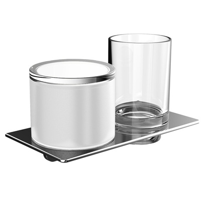 Emco Glashalter/Seifenspender Art Glasteil klar (innen mattiert) chrom 163100102