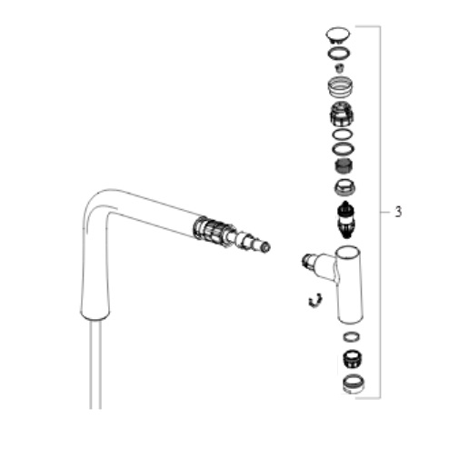 Hansgrohe Ausziehbrause Eco chrom 93562000
