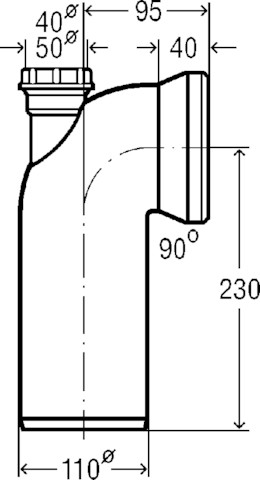 Viega WC Anschlussbogen 90 Grad 3811.1 in 50mm Kunststoff weiß 109462