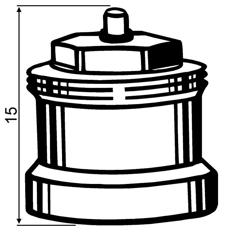 Heimeier Spindelverlängerung 15mm für Thermostat-Ventilunterteile 2001-15.700