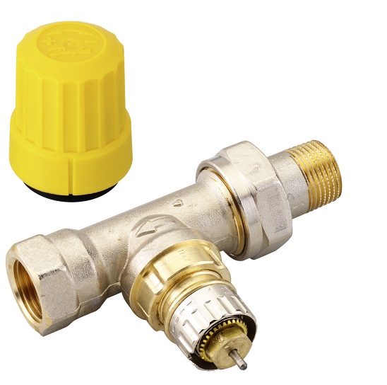 Danfoss Ventilgehäuse RA-UR 10 R 3/8, Durchgang, matt vernickelt 013G3298