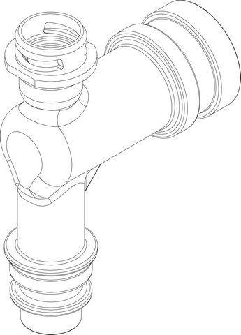 Bosch / Buderus T-Stück Zwischenstück SHE 87186673880