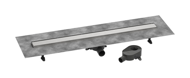 Hansgrohe Komplettset DR RainDrain Go 1000 rückseitig befliesbar für Standard-/flache Installation, gebürstet edelstahl 56275800