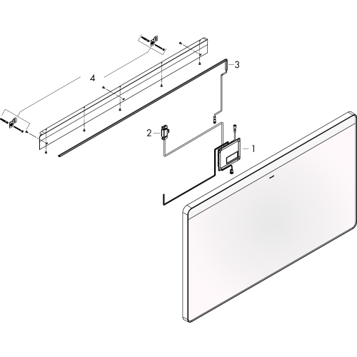 Hansgrohe Spiegel Xarita Lite Q 360/30 mit horizontaler LED Beleuchtung IR Sensor weiß matt 54968700