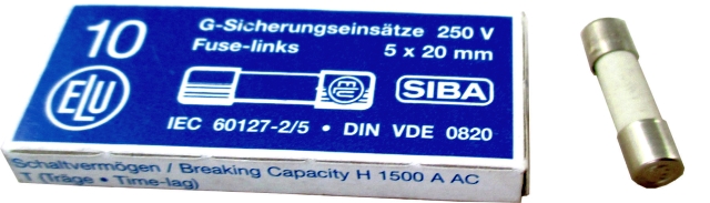 Wolf Feinsicherung 500mA Träge 250V 5x20mm, für BWL-1 ab 05/2010 2745695