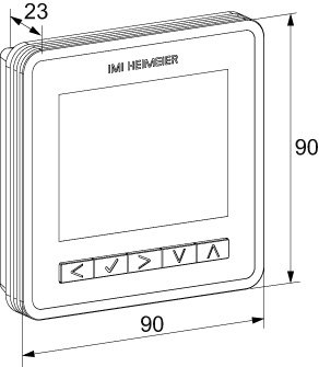 Heimeier neoAir V3 Raumthermostat kabellos, inkl. Batterien, Smart Home 1500-03.500