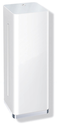 HEWI Seifenspender Serie 805, Edelstahl, weiß beschichtet, Funktionsabschluss verchromtem Kunststoff, 600ml 950.06.100