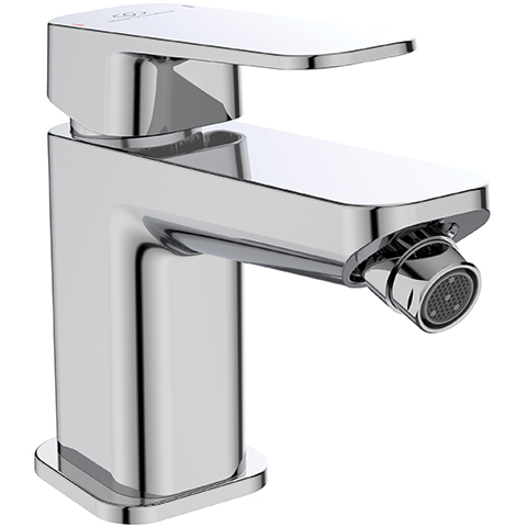 Ideal Standard Bidetarmatur Tonic II, mit Ablaufgarnitur Ausladung 121mm, chrom A6336AA