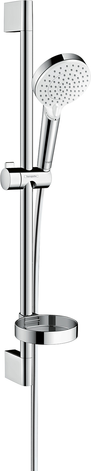 Hansgrohe Brauseset Crometta Vario/Unica mit Brausestange 650mm weiss/chrom mit Cassetta 26553400