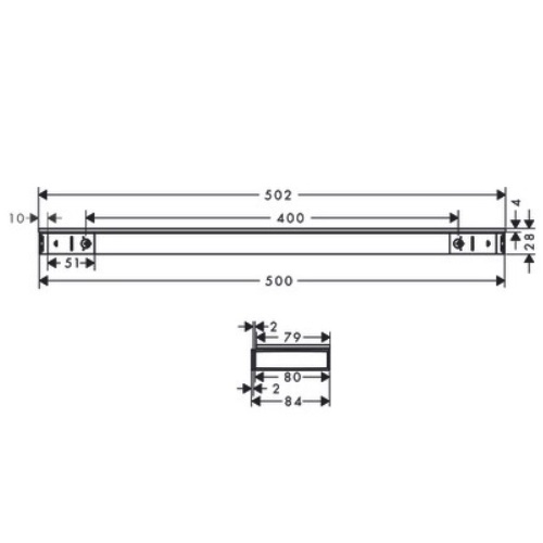 Hansgrohe Ablage 500 Rainfinity mattweiss 26844700