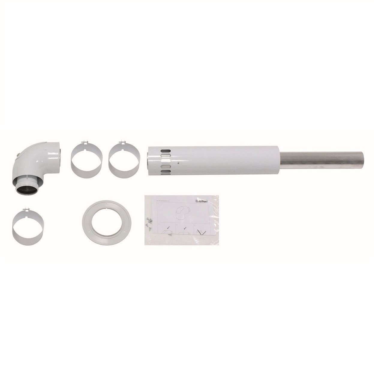 Vaillant Basis-Anschuss-Set LAS turboTEC Luft-/Abgasführung, Alu, 60/100 mm 303838