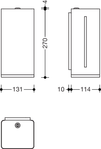 HEWI SENSORIC Elektronischer SchaumSeifenspender Serie 805, Edelstahl, Entnahmeöffnung, 500ml, reinweiß 805.06.155 99