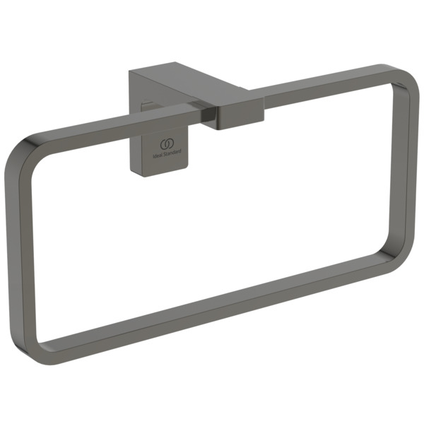 Ideal Standard Handtuchring Conca Cube, eckig, grau metallic T4502A5
