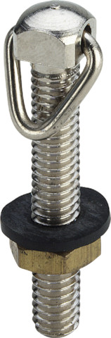 Viega Kettenhalter 9918 in M6 x 35mm Messing matt-vernickelt 117337