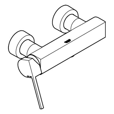 Grohe Plus Einhand-Brausebatterie supersteel Wandmontage 33577DC3