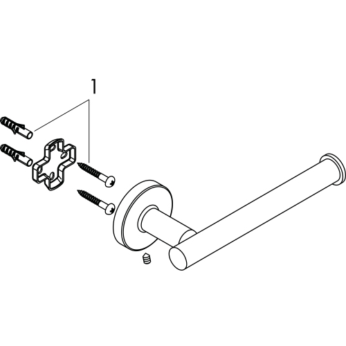 Hansgrohe Papierrollenhalter Logis Universal chrom ohne Deckel 41726000