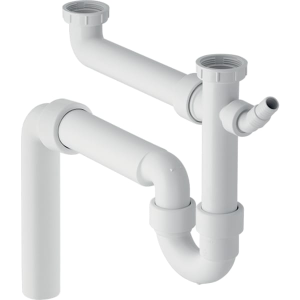 Geberit Rohrbogengeruchsverschluss für zwei Spülbecken Abgang vertikal d50 152.553.11.1