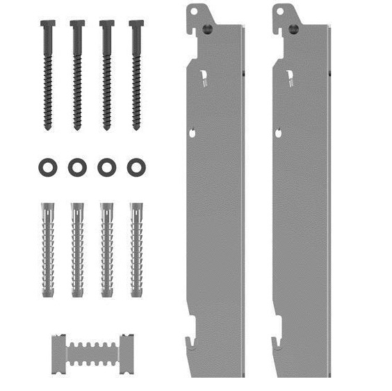 Kermi Schnellmontagekonsolen-Set Typ 11-33 BH 700mm, Wandabstand 50mm, weiß ZB02660013
