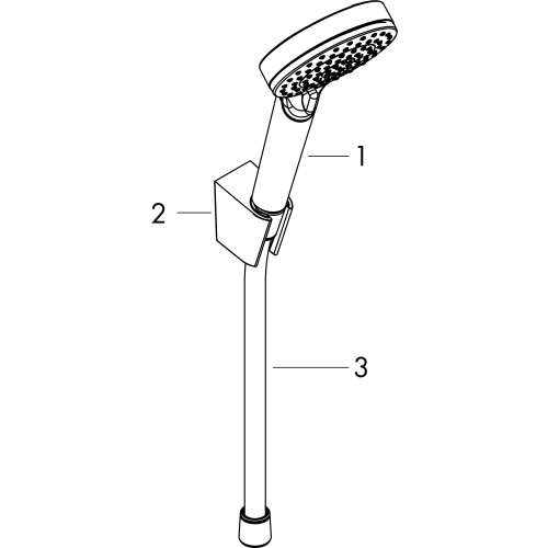 Hansgrohe Crometta Brausehalterset 100 Vario EcoSmart mit Brauseschlauch 1600mm, Weiß/Chrom 26694400