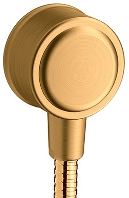 Hansgrohe Wandanschluss AXOR Montreux mit Rückflussverhinderer, Brushed Gold Optic 16884250