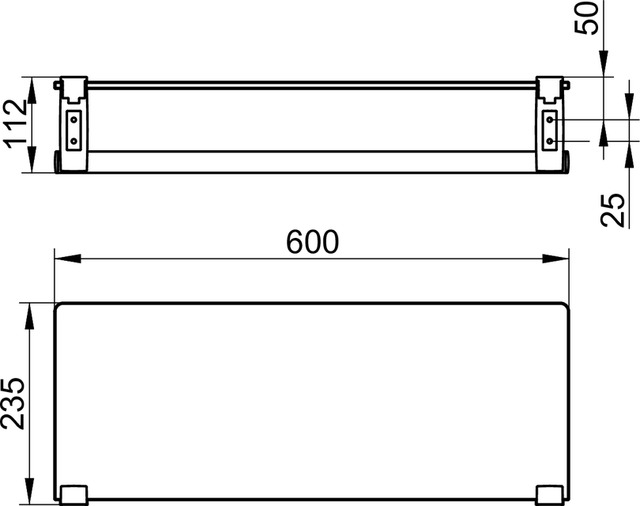 Keuco Handtuchablage Plan ESG Glas, verchromt 14975010000