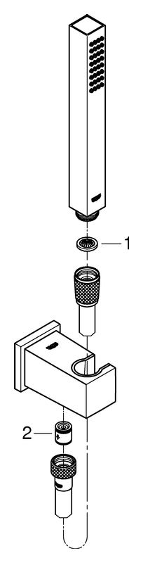 Grohe Wandhalterset Euphoria Cube Stick integriertem Wandanschlussbogen chrom 26405000