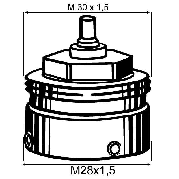 Heimeier Adapter für TA-Ventilunterteile Heimeier Thermostat-Köpfe 9701-28.700