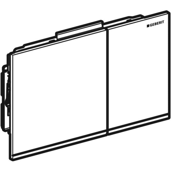 Geberit Sigma60 Betätigungsplatte für 2-Mengen-Spülauslösung schwarz verspiegelt / hochglanz-verchromt 243.415.SJ.1