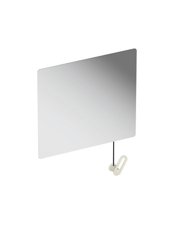 HEWI Kippspiegel Serie 801, Kristallspiegel, Halteelement und Kurbel matt, reinweiß 801.01B100 99