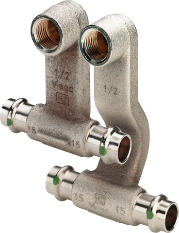Viega Heizkörper-Anschlussset SC Profipress Therm 2273.1 in 18mm x G1/2 x 18mm 446635