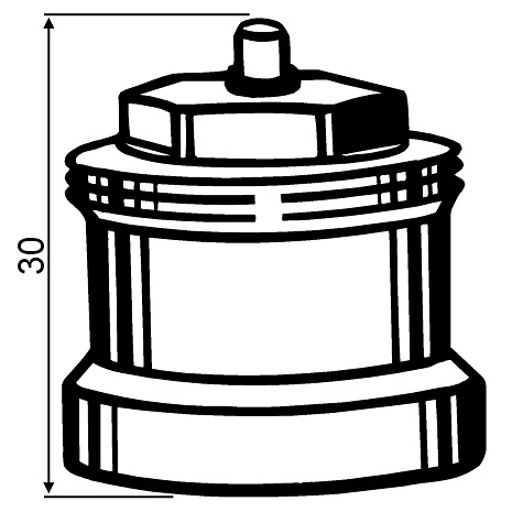 Heimeier Spindelverlängerung 30mm für Thermostat-Ventilunterteile 2002-30.700