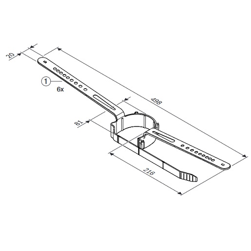 Buderus Abstandshalter D=125-200 (Set 3 Stück) 7738113135