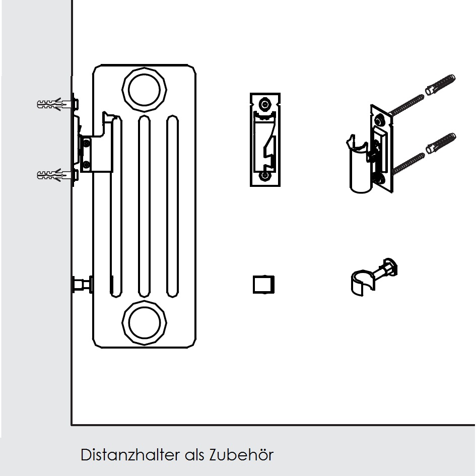 Arbonia  Klemmkonsole 1 Stück variabel ZB02540002