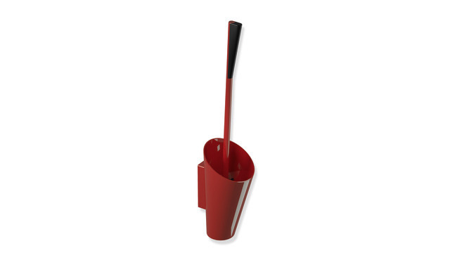 HEWI WC-Bürstengarnitur Serie 801, mit ergonomischem Griff zur Wandmontage, rubinrot 801.20.100 33