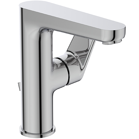 Ideal Standard Waschtischarmatur Cerafine O, H155 mit Ablaufgarnitur, Ausladung 136mm, chrom BC703AA