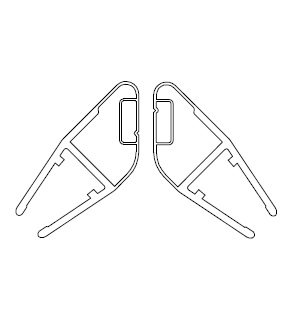 HSK Magnetprofil 45° Transparent E100055-90-5-S