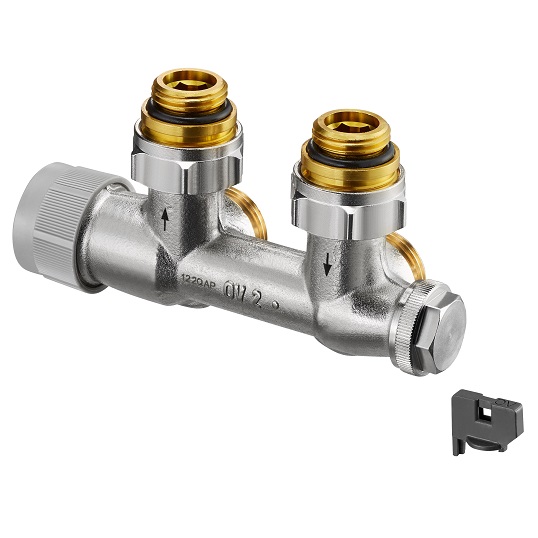 Oventrop Anschlussarmatur Multiblock TQ Eck, Rp 1/2 AG, mit "Q-Tech" 1184074