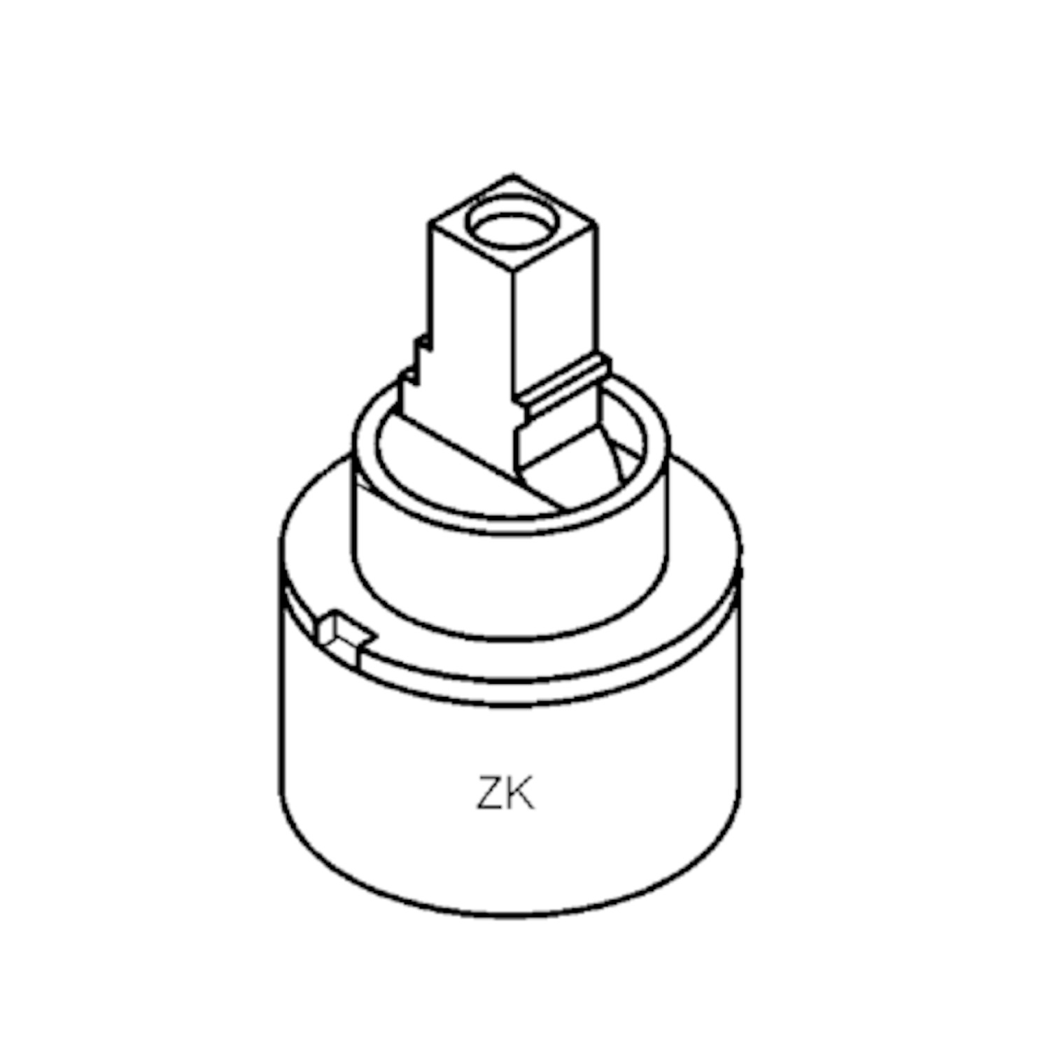 Kludi Steuereinheit 35mm Niederdruck, neutral, Ersatzteil für 35100/35101 7480500-00