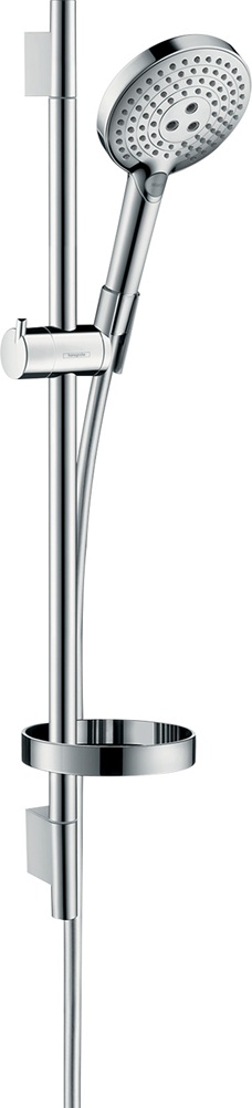 Hansgrohe Brauseset Raindance Select S 120 3jet mit Brausestange 650mm und Seifenschale, Chrom 26630000