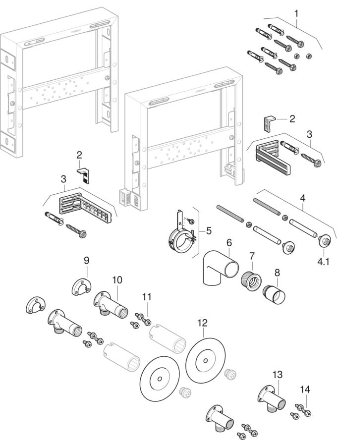 Geberit Kombifix Element für Waschtisch Standarmatur 457.430.00.1