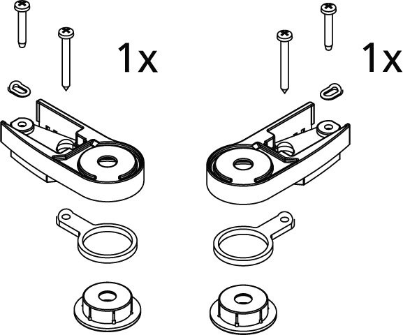 Kermi Set Lager oben für Pendeltür 2534003