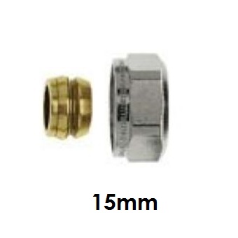 Heimeier Klemmverschraubung M24 x 15mm IG für Kupfer und Stahlrohr 3800-15.351