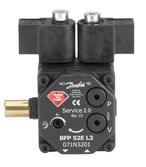Danfoss Ölbrennerpumpe BFP 52 E L3 2 Magnetventile, 24 l/h, Drehrichtung links, 071N3201