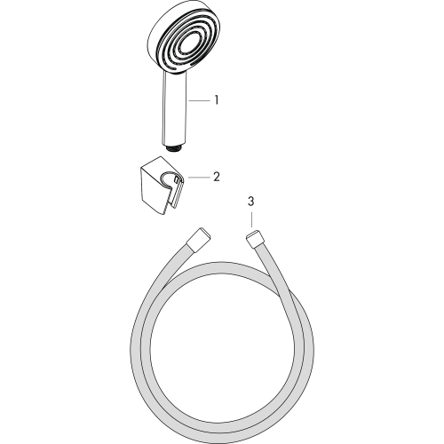 Hansgrohe Porterset Pulsify S 105 1 jet mit Brauseschlauch 1250mm mattweiß 24301700