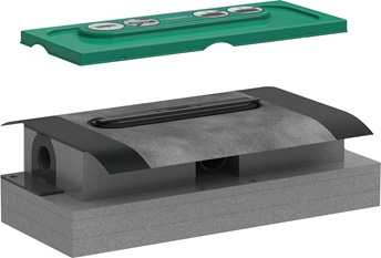 Hansgrohe uBox universal Grundkörper Duschrinnen Ablaufgehäuse für flache Installation 01000180