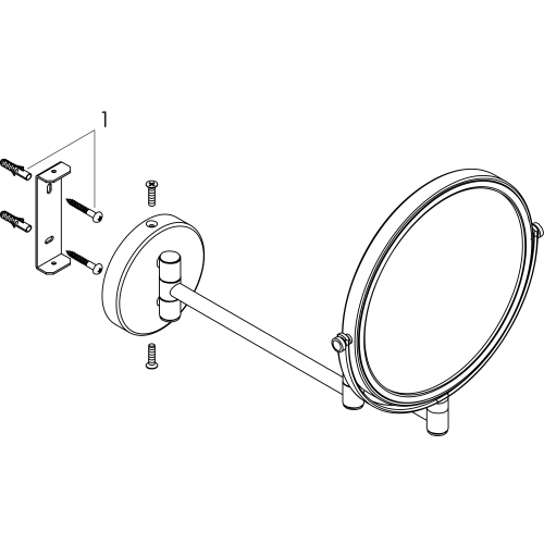 Hansgrohe Rasierspiegel Logis Universal chrom ohne Licht 73561000