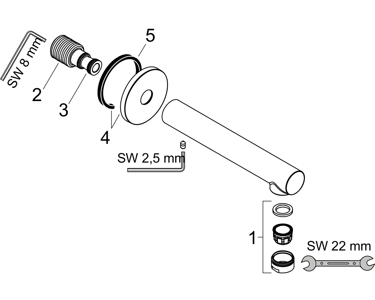 Hansgrohe Wanneneinlauf Talis S chrom 72410000