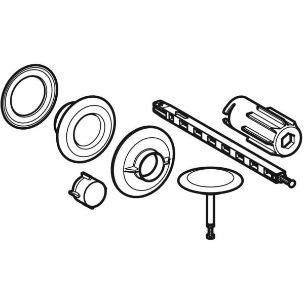 Geberit Serviceset für Badewannenablauf mit Druckbetätigung PushControl, chrom 245.428.21.1