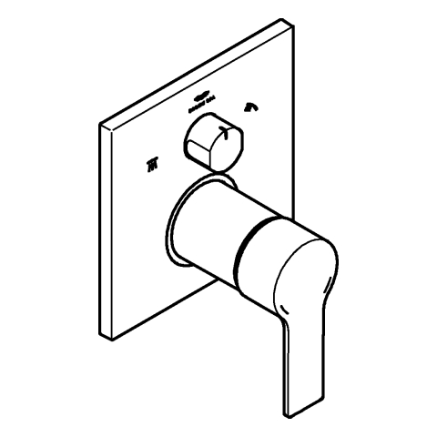 Grohe Einhandbatterie Allure chrom Fertigmontage-Set für Rapido SmartBox 29176001
